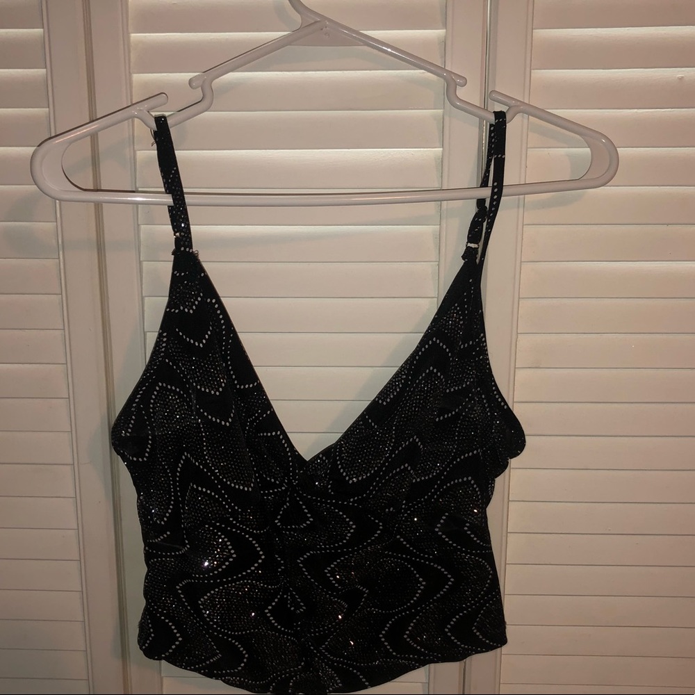 sequin crop top
